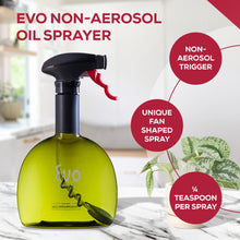 Evo Oil Sprayer Bottle, Non-Aerosol for Olive Oil and Cooking Oils, 18-ounce Capacity