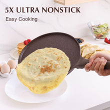 SENSARTE Nonstick Crepe Pan with Spreader, 10-Inch Natural Ceramic Coating Dosa Pan Pancake Flat Skillet Tawa Griddle with Stay-Cool Handle, Induction Compatible, PFOA Free (White) - paid link