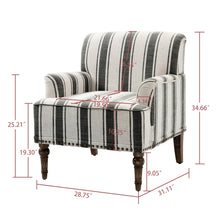 UIXE Floral Accent Chair, Living Room Arm Chairs Modern Nailhead Trim Club Armchair with Wood Legs, Comfy Upholstered Sofa Lounge Seat Reading Seat Bedroom Side Seating for Home Office - paid link