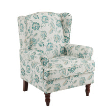 MELLCOM Floral Accent Chair, High Back Upholstered Armchair with Solid Legs, Leisure Single Sofa Chair for Living Room, Bedroom, Home Office, Teal Floral - paid link