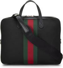 Pre-Loved Gucci Black Techno Canvas Web Briefcase, Black - paid link