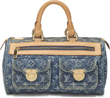 Pre-Loved Louis Vuitton Blue Monogram Denim Neo Speedy, Blue Handbag