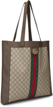 Pre-Loved Gucci Brown Original GG Supreme Canvas Ophidia Tote Large, Brown - paid link