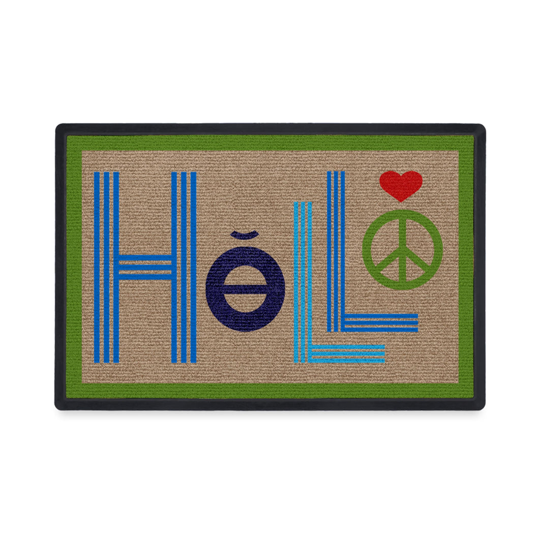 RUGGABLE x Jonathan Adler Washable Front Entryway 2x3 Welcome Door Mat, Hello Love, Premium Doormat for Indoor Outdoor Entry with Gripper Non Slip Pad - Paid Link