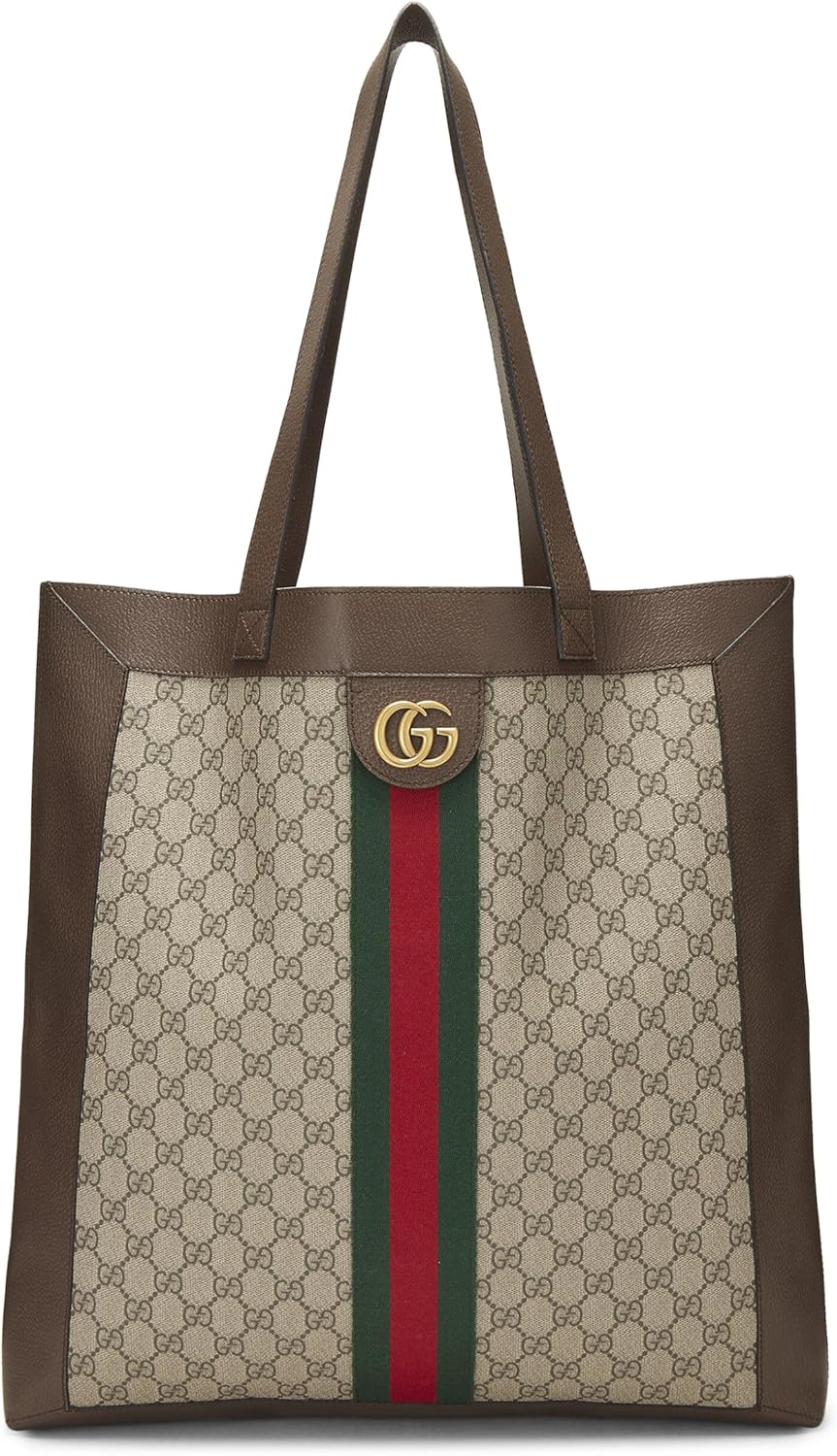 Pre-Loved Gucci Brown Original GG Supreme Canvas Ophidia Tote Large, Brown - paid link