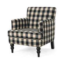 Christopher Knight Home Evete Tufted Fabric Club Chair, Black Checkerboard - paid link