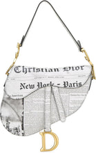 Pre-Loved Dior White Leather Newspaper Saddle Bag, White - paid link