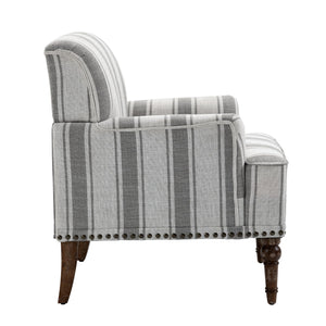 UIXE Floral Accent Chair, Living Room Arm Chairs Modern Nailhead Trim Club Armchair with Wood Legs, Comfy Upholstered Sofa Lounge Seat Reading Seat Bedroom Side Seating for Home Office - paid link