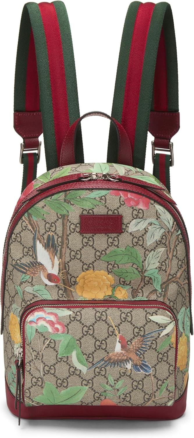 Pre-Loved Gucci Red GG Supreme Canvas Tian Eden Backpack Small, Red - paid link