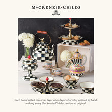 MACKENZIE-CHILDS Enamel Tea Kettle, Stylish Tea Kettle for Stovetop, Black-and-White Courtly Check, 2 Quarts - paid link