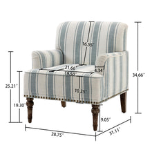 UIXE Floral Accent Chair, Living Room Arm Chairs Modern Nailhead Trim Club Armchair with Wood Legs, Comfy Upholstered Sofa Lounge Seat Reading Seat Bedroom Side Seating for Home Office - paid link