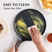 SENSARTE Nonstick Crepe Pan with Spreader, 10-Inch Natural Ceramic Coating Dosa Pan Pancake Flat Skillet Tawa Griddle with Stay-Cool Handle, Induction Compatible, PFOA Free (White) - paid link