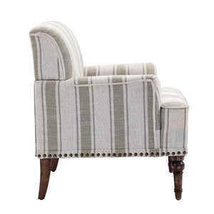 UIXE Floral Accent Chair, Living Room Arm Chairs Modern Nailhead Trim Club Armchair with Wood Legs, Comfy Upholstered Sofa Lounge Seat Reading Seat Bedroom Side Seating for Home Office - paid link