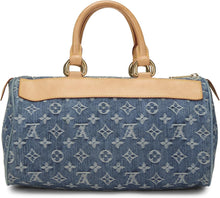 Pre-Loved Louis Vuitton Blue Monogram Denim Neo Speedy, Blue Handbag