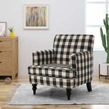 Christopher Knight Home Evete Tufted Fabric Club Chair, Black Checkerboard - paid link