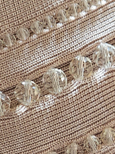 Pre-loved Herve Leger Faceted Crystal Beads Bandage Skirt Set XS