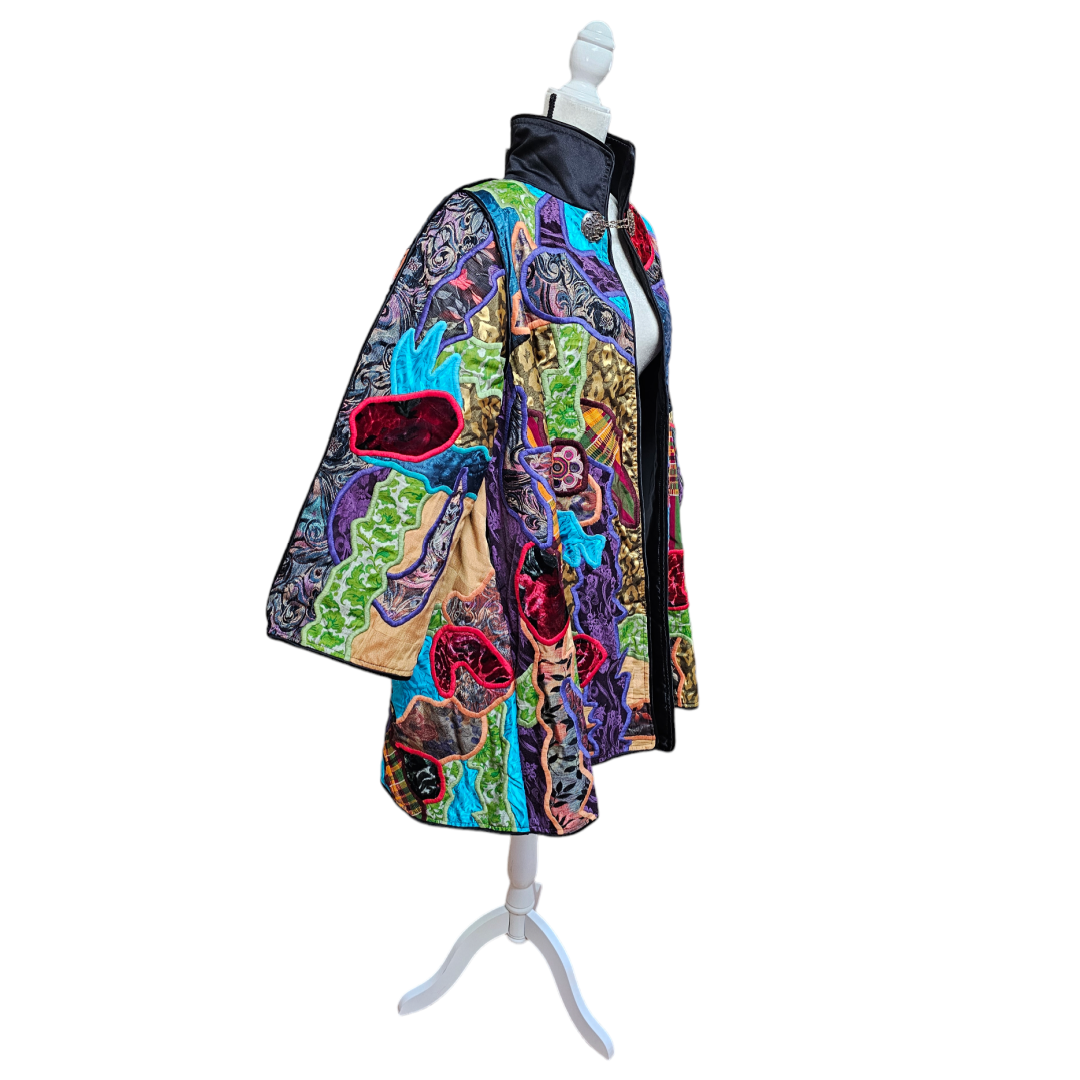 La Collection Judith Roberts パッチワークジャケット Le Coleccion Judith Roberts Art To Wear Textile Patchwork