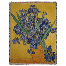 Irises by Vincent van Gogh Oversized Woven Tapestry Blanket