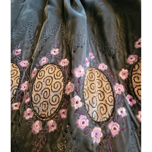 1970’s Vonnie Reynolds Embroidered Velvet Skirt and Vest from Ireland’s Historical Bunratty Cottage Couture Workshop