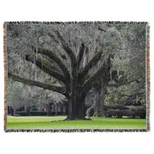 Moss Draped Oak at Eden Gardens State Park Oversized Tapestry Blanket