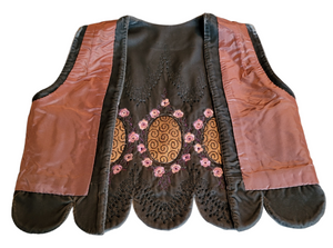1970’s Vonnie Reynolds Embroidered Velvet Skirt and Vest from Ireland’s Historical Bunratty Cottage Couture Workshop