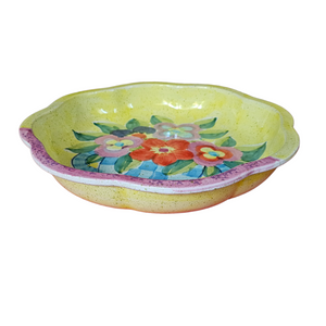 15" 1990 Italian Bellini Handpainted Ceramic Pasta Serving Bowl