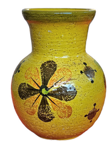 Midcentury 1950's - 60's Vintage Rosenthal Netter Italian Modern Provenzale Aldo Londi Ceramic Vase for Bitossi Original Tags