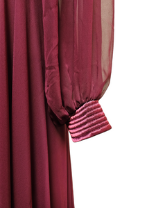 Vintage 1980’s Silk Chiffon Tri-Color Block Dress Attributed to Wayne Clark Large