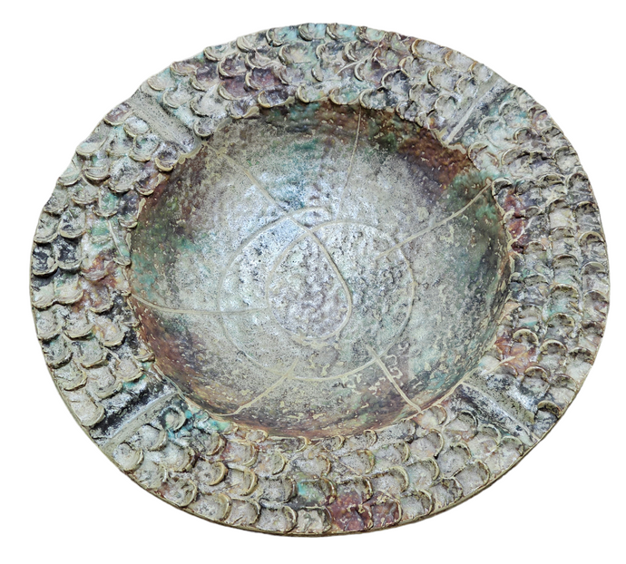 Large Handmade 1960s Alvino Bagni Ashtray Bowl Italian Pottery