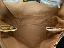 Rare Estro di Firenze Italy Gold Metallic Velveteen Equestrian Design Shoulder Bag