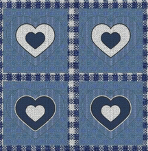 Blue Hearts Oversized Woven Blanket