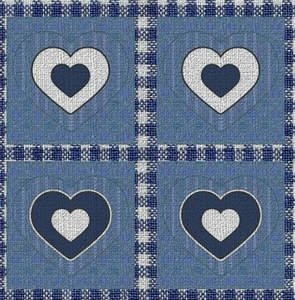 Blue Hearts Oversized Woven Blanket