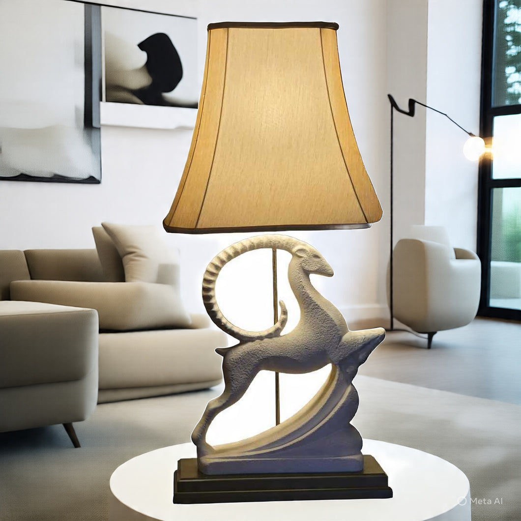 Vintage Royal Haeger Gazelle Sculpture Massive Lamp 38 1/4 Inch Tall