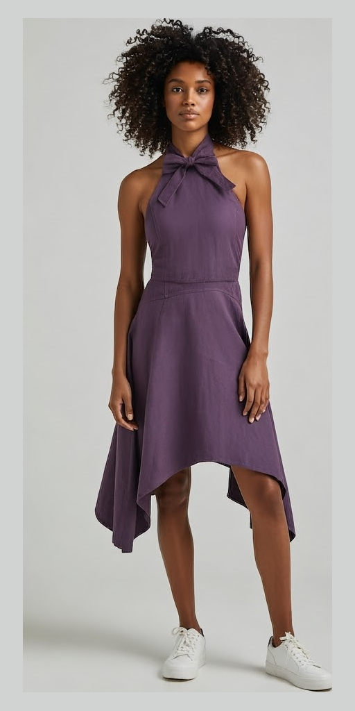 Pre-owned Ulla Johnson Bordeau Purple Twill Liz Dress Size 4