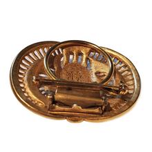 Mary McFadden Gilded Gold Hardware "Scarab" Brooch Scarf Clip