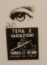 Piero Fornasetti Julia Plate Tema e Variazioni Series No. 265