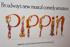 Vintage Framed 1972 Original Triton Pippin Broadway Poster Window Card Artcraft
