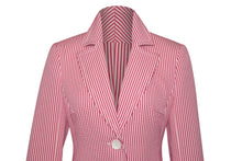 Trina Turk Lightweight Pink White Striped Jacket Blazer Size 6