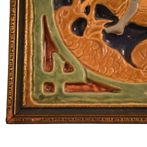 Flint Faience Custom Handmade Relief Tile Medieval Theme