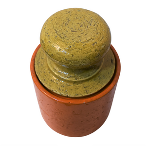 Rare Aldo Londi Handcrafted Bitossi Orange Grove Covered Jar