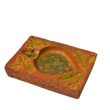 Extremely Rare 1960's Stylized Frog Fritte Tray Fused Glass by Aldo Londi for Bitossi