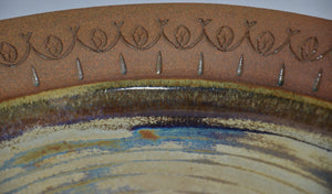 18" Hand Crafted Studio Art Pottery Charger by Firuse Stalcup