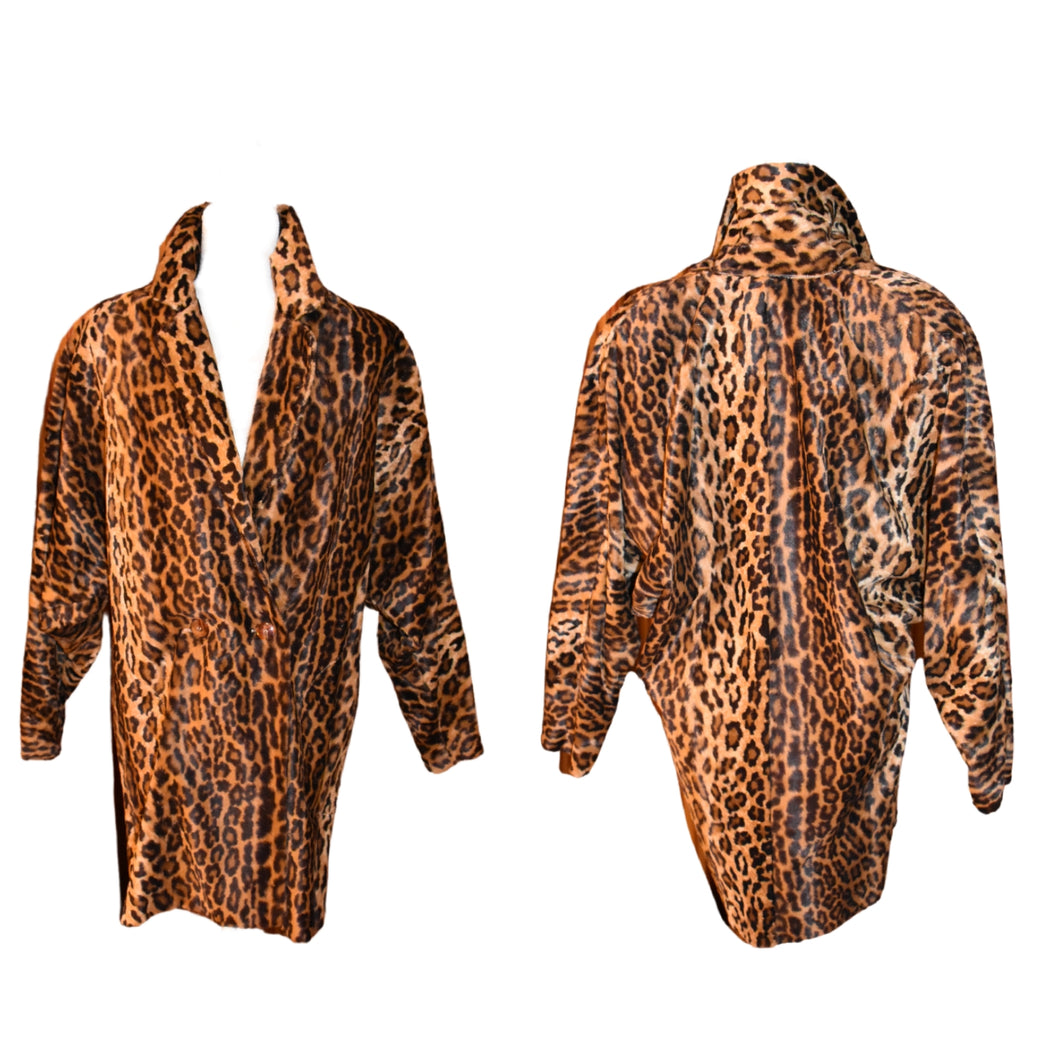 Vintage Lillie Rubin Lightweight Leopard Print Coat
