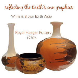 1970's Haeger Pottery Earth Wrap Grouping of 3
