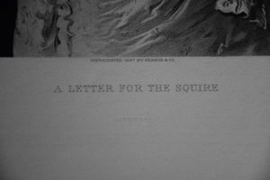 19th Century Framed Antique Photogravure "A Letter for the Squire"