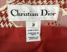 Christian Dior Houndstooth Poppies Silver Lurex Blazer Size 2