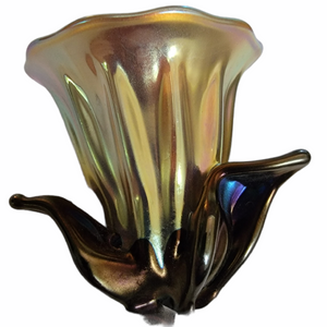 Iridescent Art Glass Flower by Lundberg Studios of California