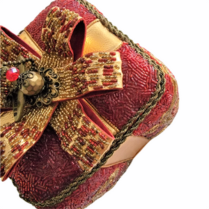 Retired Mary Frances “Gifted” Beaded Holiday Handbag