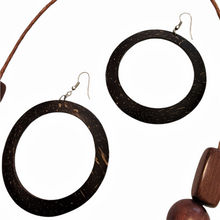 Vintage Tribal Chunky Wood Necklace Earrings Bracelets Set No. 1
