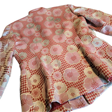 Christian Dior Houndstooth Poppies Silver Lurex Blazer Size 2